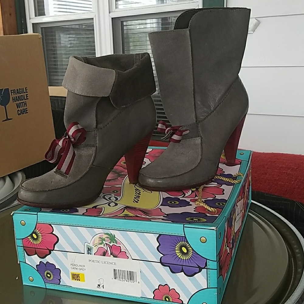 Poetic Licence leather 4" heels boots